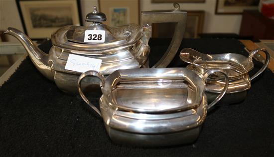 3 piece silver tea set
